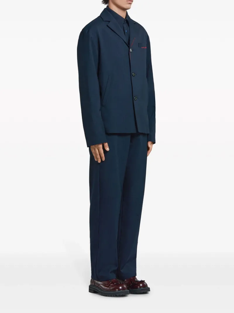Shirts>MARNI Wool Long Sleeve Shirt w Pocket