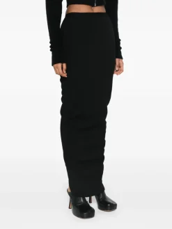Skirts>RICK OWENS Wool Pillar Long Skirt