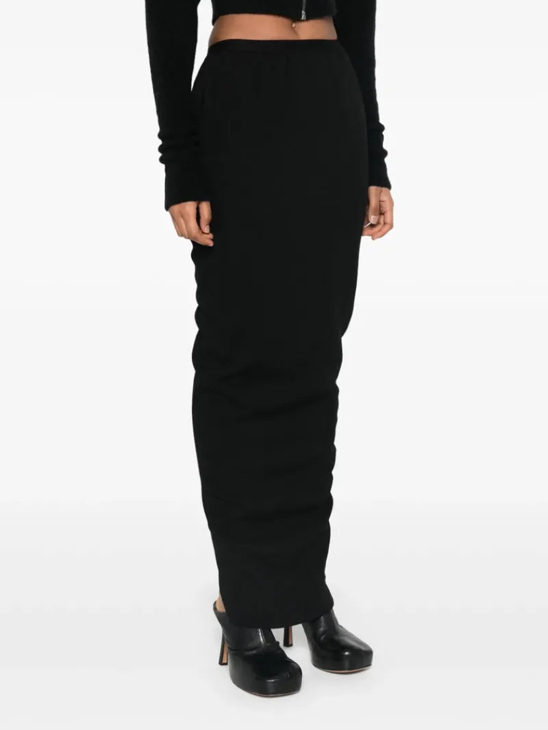 Skirts>RICK OWENS Wool Pillar Long Skirt