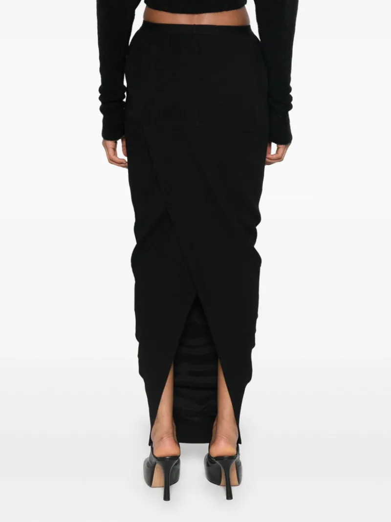 Skirts>RICK OWENS Wool Pillar Long Skirt