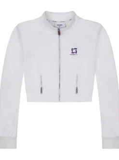 Jackets & Coats>TEAM WANG Zip-up Cropped Casual Jacket